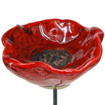 daiktų Aguonų keramikos dekoratyvinis gėlių kamštis aguonų raudona 5cm 8 vnt