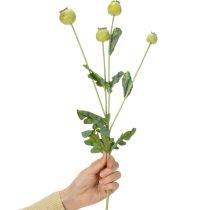 daiktų Dirbtinių aguonų puokštė, tikroviškos gėlės namų dekorui, 61 cm, 3 vnt.