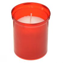 daiktų Užpildomos žvakės kapo žibintams raudonos H6,5cm 22h 15vnt