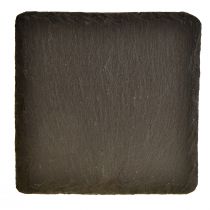 daiktų Natūralaus skalūno plokštės kvadratiniai padėkliukai juodi 10×10cm 6 vnt