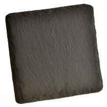 daiktų Natūralaus skalūno plokštės kvadratiniai padėkliukai juodi 10×10cm 6 vnt