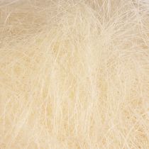 Natūralaus pluošto sizalio žolė rankdarbiams Sizalio žolė kreminė balta 500g