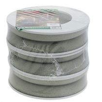 daiktų Gėlių putplasčio žiedinis vainikas pilkas H3cm Ø20cm 6 vnt