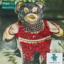 daiktų Gėlių putplasčio figūrėlė Teddy su stovu 48.5cm x 42cm H5cm 1 vnt.