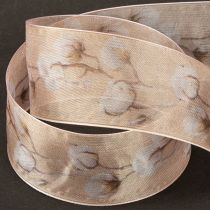 daiktų Organzos juostelė medvilninės gėlės dekoratyvinė juostelė rožinė 40mm 15m