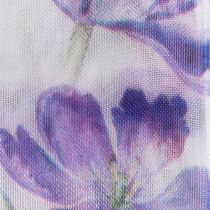 daiktų Organzos juostelė, šifono juostelė, papūgos tulpės, violetinė, 40 mm, 18 m