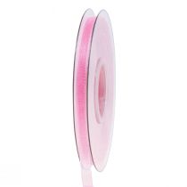 daiktų Organzos juostelė dovanų juostelė rožinė juostelė 6mm 50m