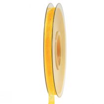 Organzos juostelė dovanų juostelė geltona juostelė 6mm 50m
