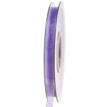 daiktų Organzos juostelė dovanų juostelė violetinė juostelė 6mm 50m