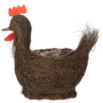 daiktų Velykinis dekoracijų krepšelis su vijokliais ir viščiukais, 36 cm