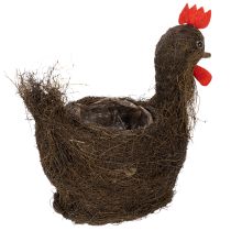 daiktų Velykinis dekoracijų krepšelis su vijokliais ir viščiukais, 36 cm