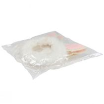 daiktų Velykinė dekoracija dekoratyvinis žiedas triušio ausys durų apdaila balta Ø13cm 4vnt