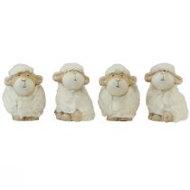 daiktų Velykinis papuošimas avies keramikos dekoravimas Velykinis kremas 9,5×6×9cm 4vnt