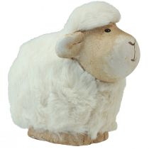 daiktų Velykinis papuošimas avies keramikos dekoravimas Velykinis kremas 9,5×6×9cm 4vnt