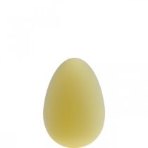 Velykinio margučio puošmena kiaušinis šviesiai geltonos spalvos plastikinis flokuotas 20cm