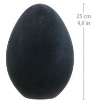 daiktų Velykinis kiaušinis plastikinis papuošimas kiaušinis juodas flocked 25cm
