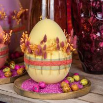 daiktų Velykinių kiaušinių dekoravimas kiaušinių plastikas šviesiai geltonas flokuotas 25cm