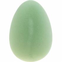 Velykinis kiaušinis pastelinis žalias H25cm Velykų papuošimas flokuotas dekoratyvinis kiaušinis