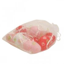 daiktų Velykiniai margučiai pakabinti su gėlėmis Velykinė dekoracija 6cm 12vnt