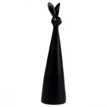 daiktų Velykų zuikis juodas auksas Velykų puošmena zuikis Ø10cm H42cm