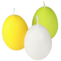 daiktų Velykų žvakės kiaušinių žvakės žalia oranžinė balta H6cm Ø2,5cm 30vnt