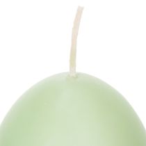 daiktų Velykinės žvakės, kiaušinio formos, žalios, 9 cm, 20 val., 6 vnt.