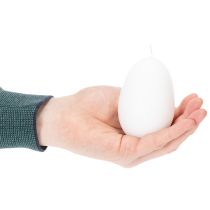 daiktų Velykinės žvakės, kiaušinio formos, specialios Velykų žvakės, baltos, 9 cm, 6 vnt.