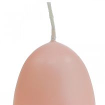 Velykų žvakės kiaušinio formos, kiaušinių žvakės Velykų persikas Ø4,5cm H6cm 6vnt