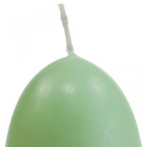 Velykų žvakės kiaušinio formos, kiaušinių žvakės Velykų žalios Ø4,5cm H6cm 6vnt