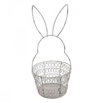 Velykinis krepšelis vielinis Easter Bunny Shabby Ø12cm H26,5cm