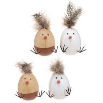daiktų Easter Chick Chick Easter Egg Plunksnos Baltos Natūralios H9cm 4 vnt