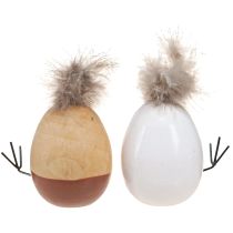 daiktų Easter Chick Chick Easter Egg Plunksnos Baltos Natūralios H9cm 4 vnt