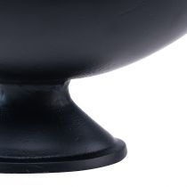 daiktų Ovalus dubuo juodo metalo pagrindo liejimo išvaizda 30x16x14,5cm