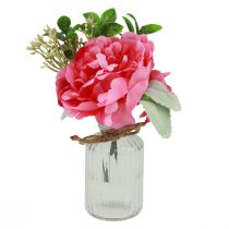 daiktų Bijūnų dekoracija vazoje stalo dekoracija vasarinė rožinė 20cm
