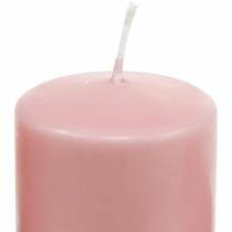 daiktų PURE stulpelio žvakė 130/60 dekoratyvinė žvakė rausva natūralaus vaško
