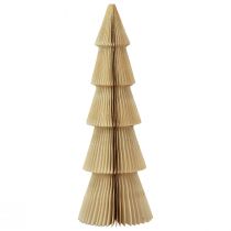 daiktų Popierinė Kalėdų eglutė Fir Tree Small Cream Gold H30cm