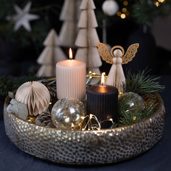 daiktų Popierinis angelas Kalėdinis angelas papuošimas popierinis kremas H12cm 4 vnt