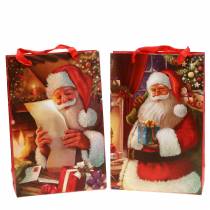 Dovanų maišeliai Kalėdų motyvas Kalėdų Senelis raudonas 20cm × 30cm × 8cm rinkinys iš 2 vnt.