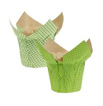 Popierinis puodas Ø10cm H8cm žalias 8vnt