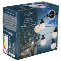 daiktų Vakarėlio apšvietimas LED rutulinė šviesos grandinėlė šilta balta L735cm