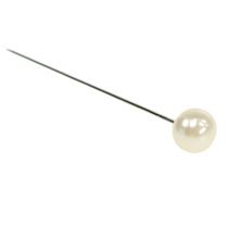 daiktų Perlo galvutės smeigtukai šampanas Ø8mm L65mm 55 vnt