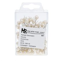 daiktų Perlo galvutės smeigtukai šampanas Ø8mm L65mm 55 vnt