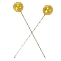 daiktų Smeigtukai perlo galvutėje auksiniai Ø10mm 60mm 50p