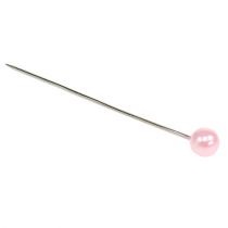 Smeigtukai perlo galvutėje rožiniai Ø4mm 4cm 150p