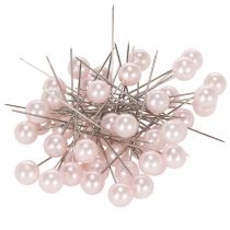 daiktų Pearl Head Pins Pink Ø10mm 60mm