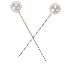 daiktų Pearl galvutės kaiščiai balti Ø10mm 60mm