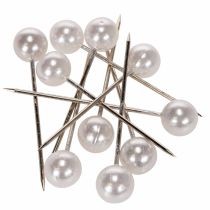 daiktų Pearl galvos kaiščiai balti Ø15mm 75mm