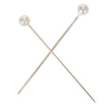 daiktų Balti perliniai smeigtukai, Ø4 mm, 40 mm