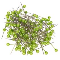 daiktų Žali perlinių galvučių floristikos smeigtukai, universalūs, Ø4 mm, 40 mm, 150 vnt.