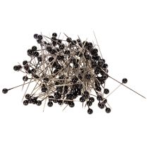 daiktų Juodi perlinių galvučių floristikos smeigtukai, Ø4 mm, 40 mm, 150 vnt.